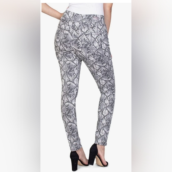 Seven7 Tummyless High Rise Skinny Snake Jeans size 6 grey / white (30x28) - Picture 8 of 8